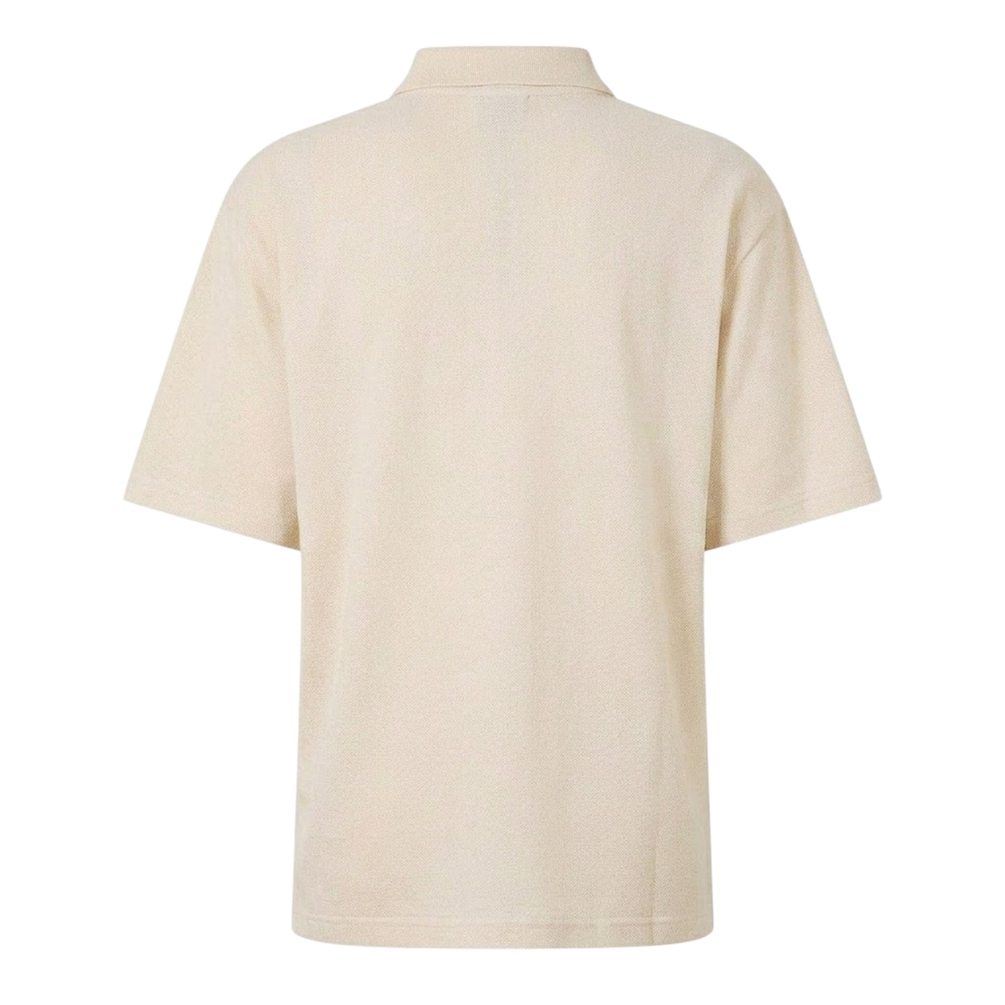 Cream - Back - Maison Kitsuné Mens Fox Oversized Short-Sleeved Polo Shirt