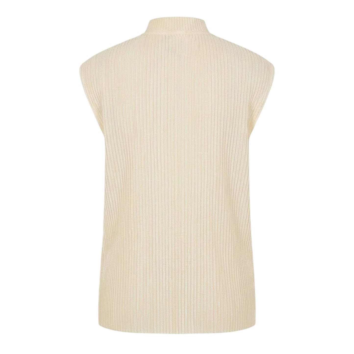 White - Back - Boss Womens-Ladies Emalla Ribbed Sleeveless Vest Top