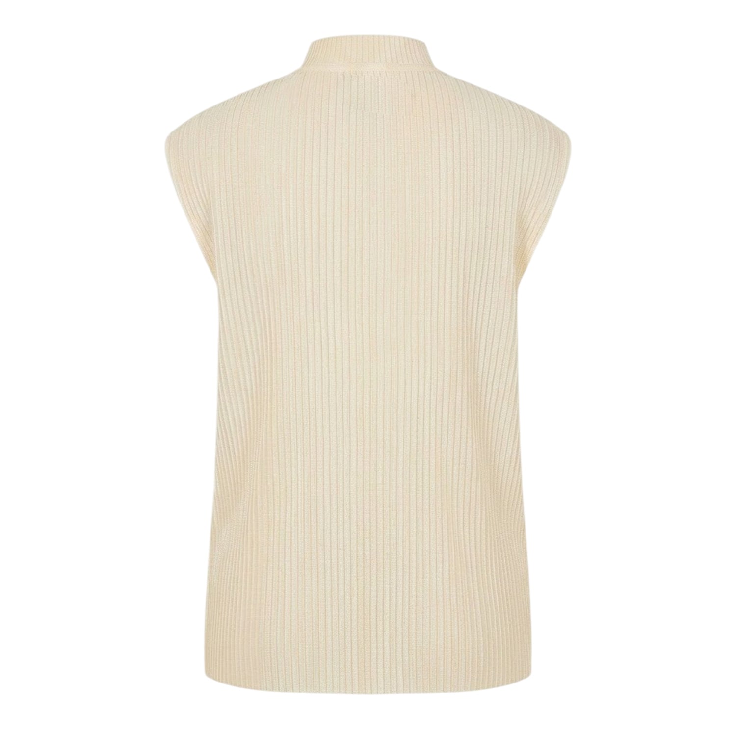 White - Back - Boss Womens-Ladies Emalla Ribbed Sleeveless Vest Top