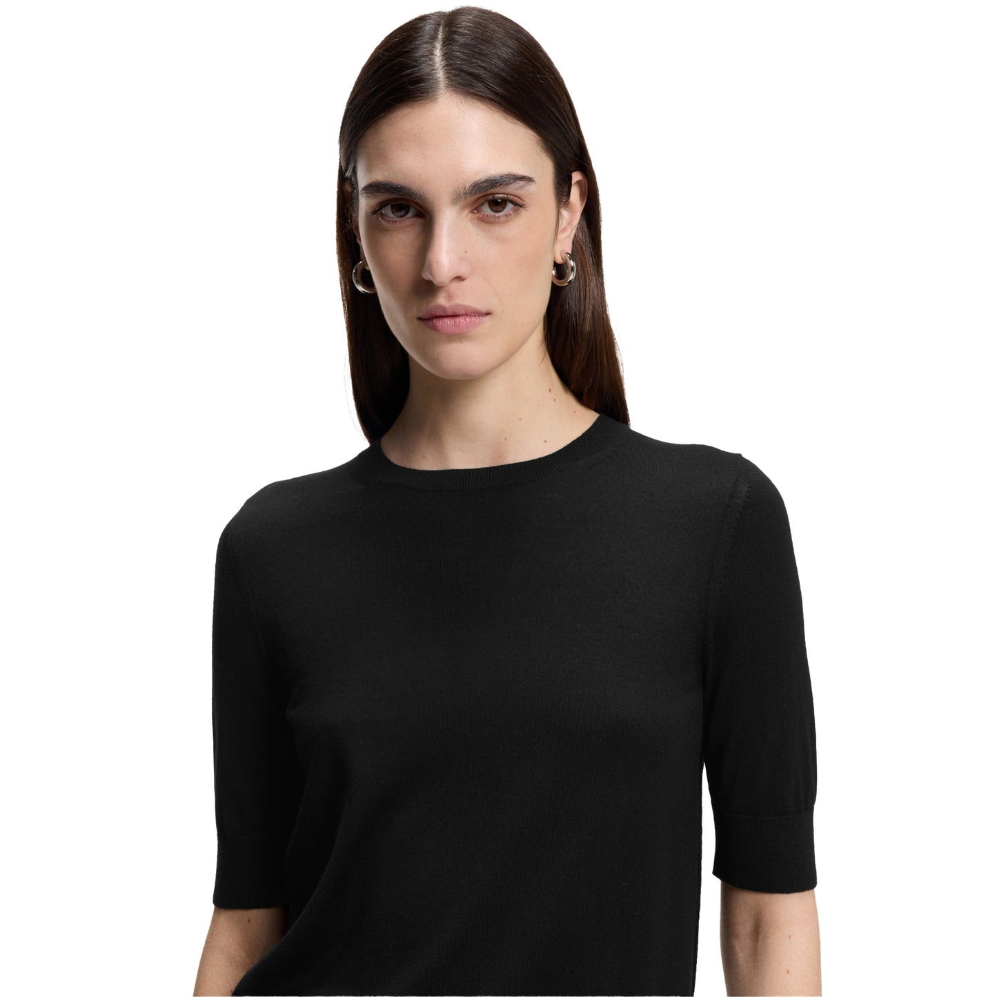 Black - Side - Boss Womens-Ladies Sweatshirt
