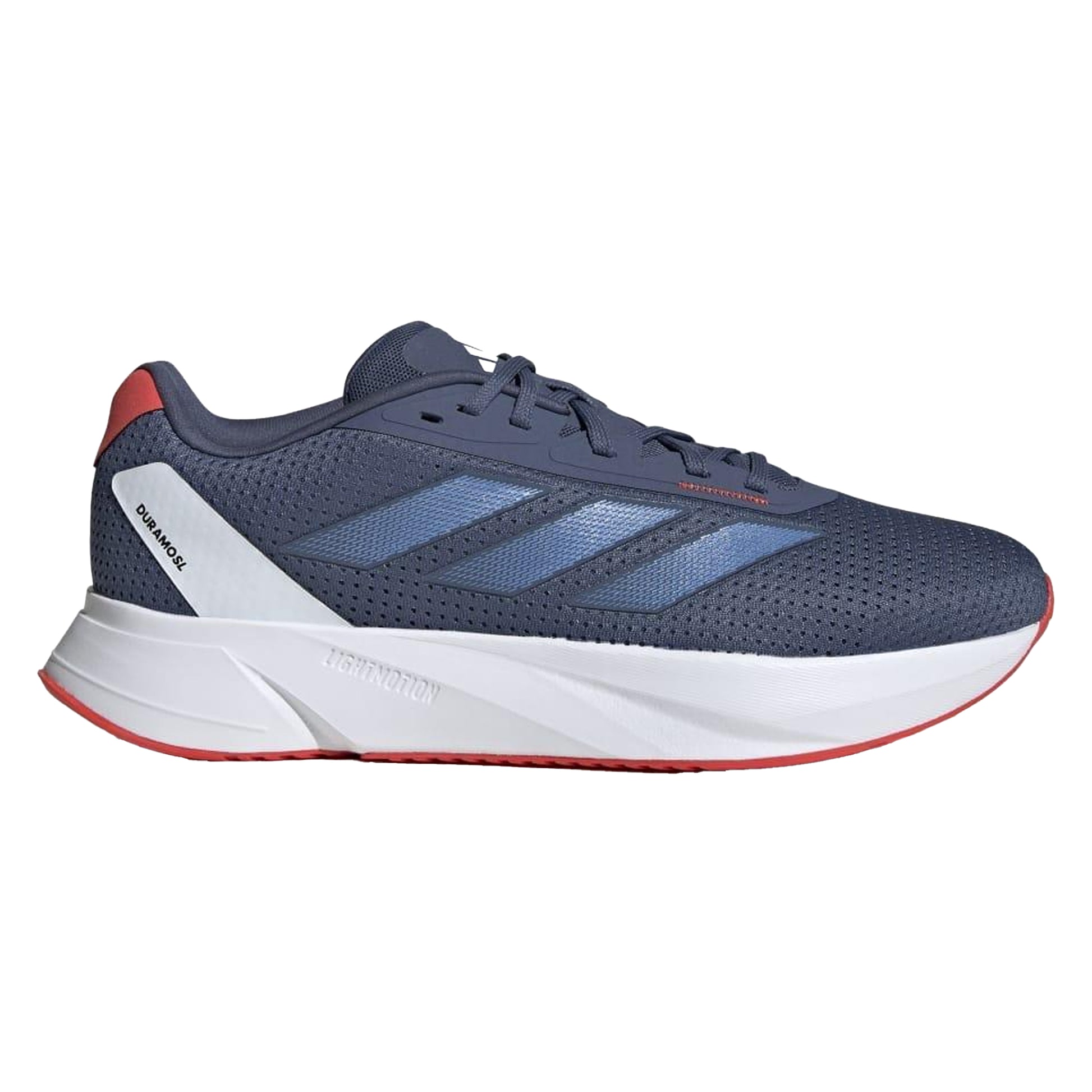 Preloved Ink-Blue Burst-Bright Red - Back - Adidas Mens Duramo SL Running Shoes