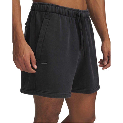 Black - Side - Under Armour Mens Icon Relaxed Fit Casual Shorts