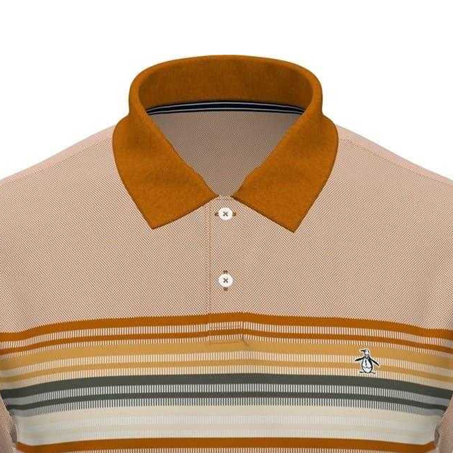 Brown - Back - Original Penguin Mens Polo Shirt