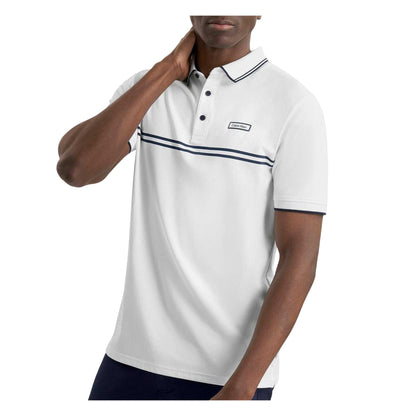 White - Back - Calvin Klein Mens Performance Short-Sleeved Polo Shirt