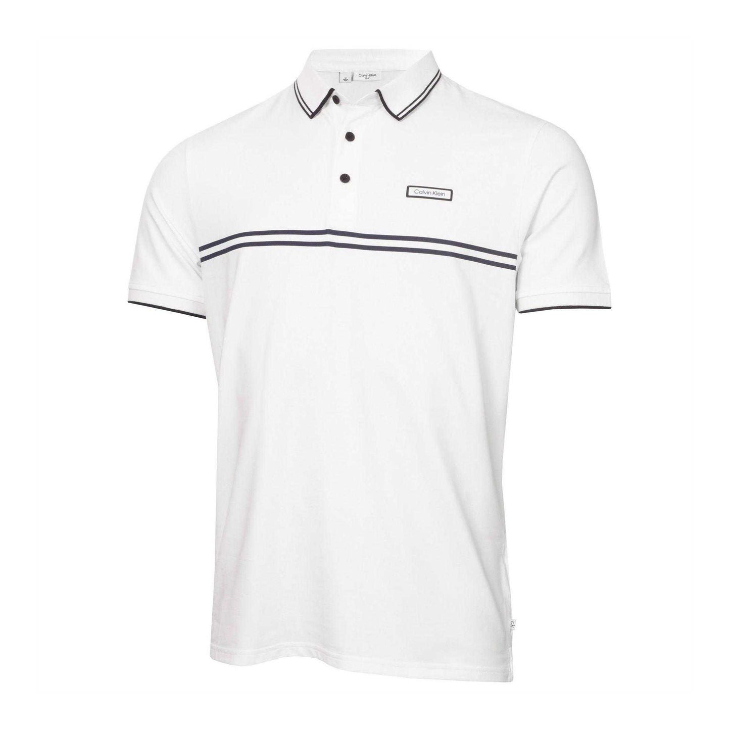 White - Front - Calvin Klein Mens Performance Short-Sleeved Polo Shirt