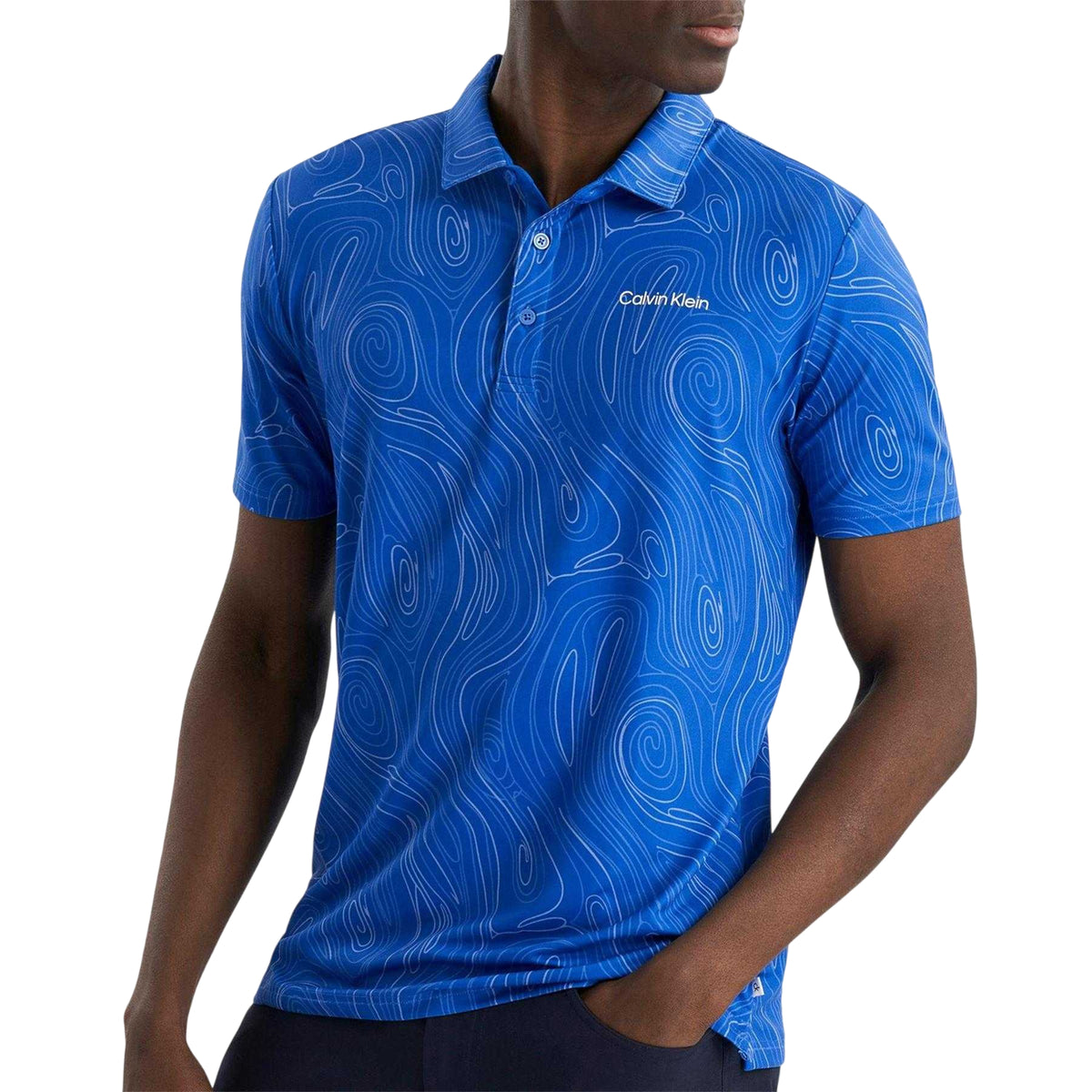 Sapphire - Back - Calvin Klein Mens Performance Polo Shirt