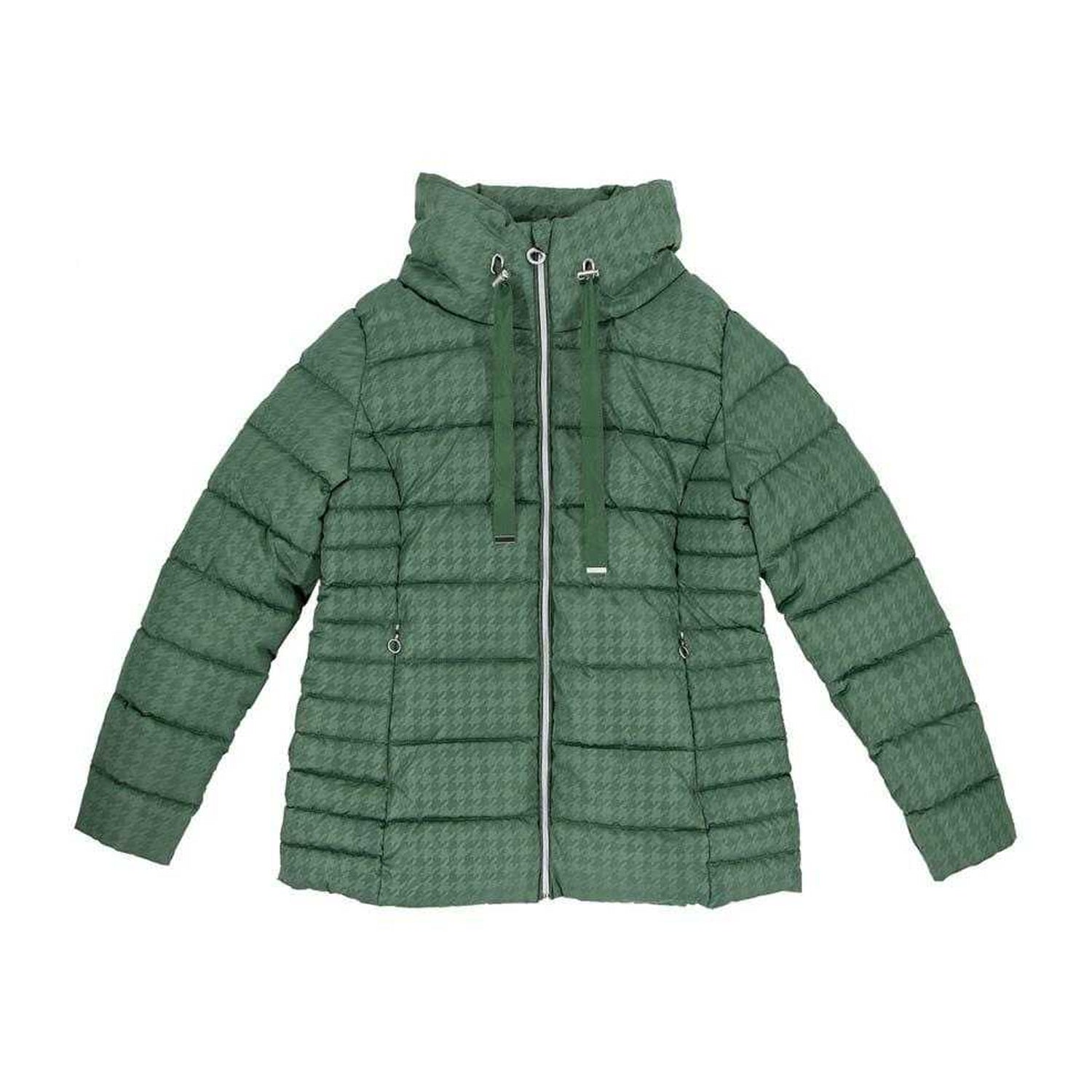 Green - Front - Firetrap Womens-Ladies Houndstooth Puffer Jacket
