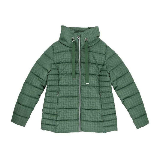 Green - Front - Firetrap Womens-Ladies Houndstooth Puffer Jacket