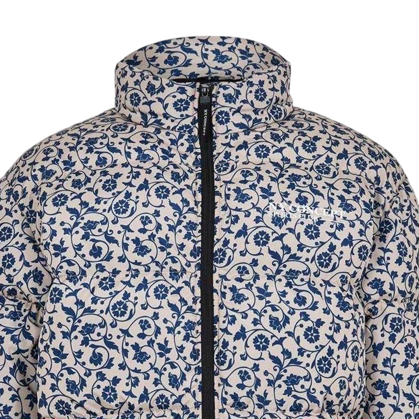 Floral-Multicoloured - Back - NYC Unisex Adult Floral Pattern Puffer Jacket