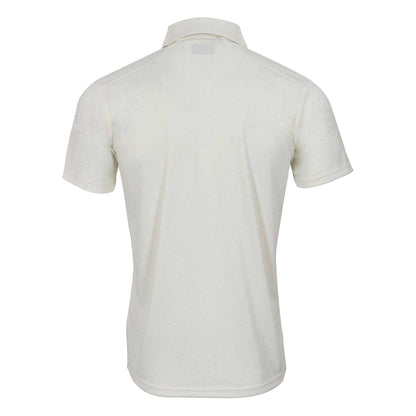 Off White - Back - Shrey Mens Playing Performance Cricket Polo Shirt