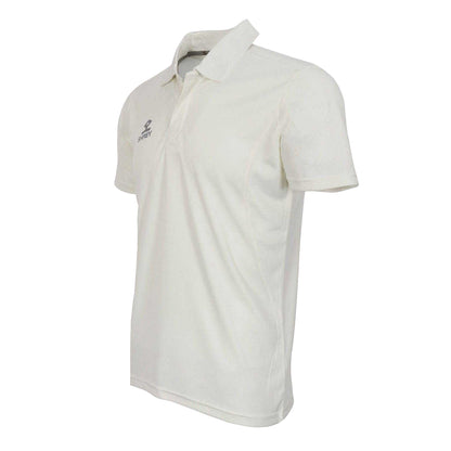 Off White - Side - Shrey Mens Playing Performance Cricket Polo Shirt