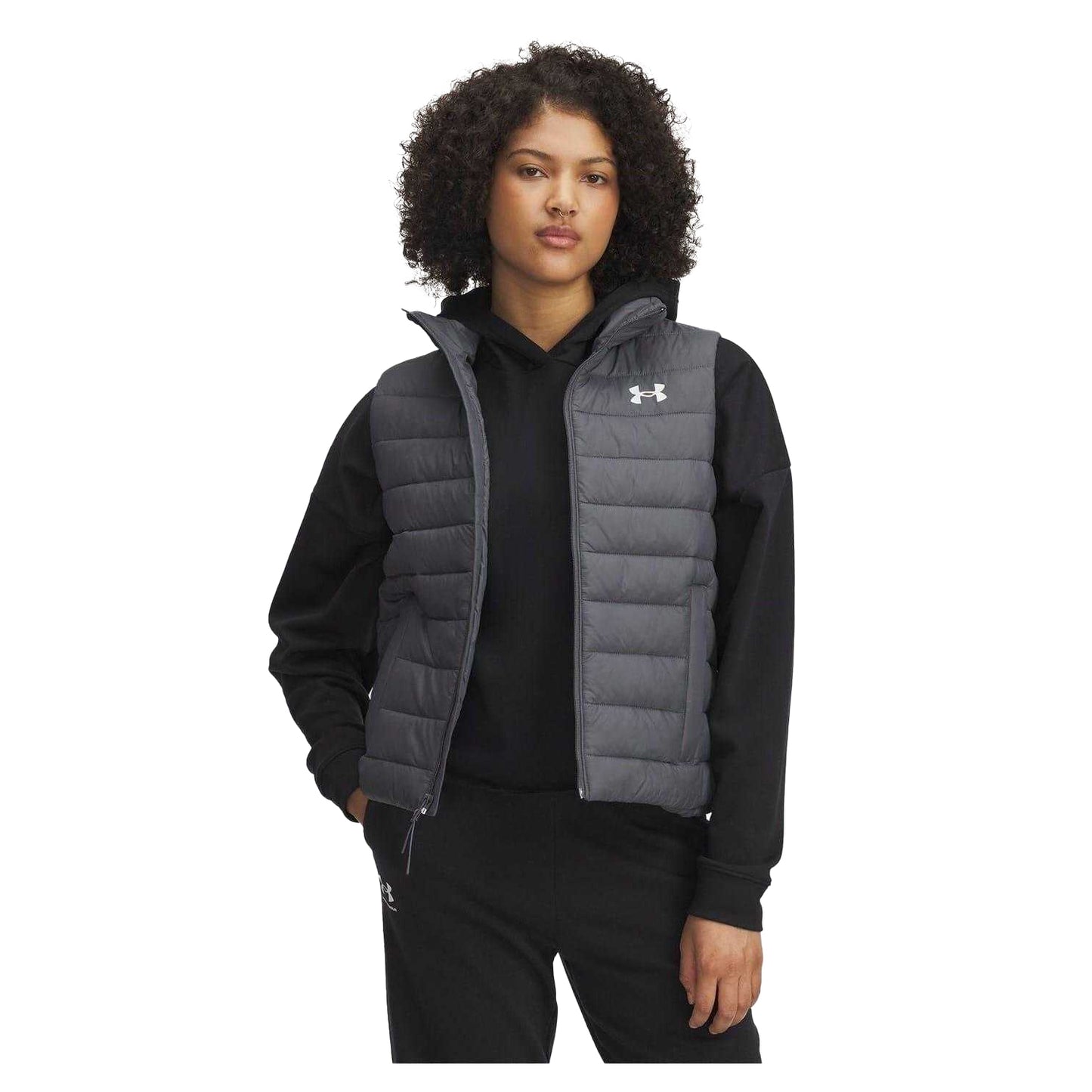 White Castlerock - Front - Under Armour Womens-Ladies Performance Puffer Jacket