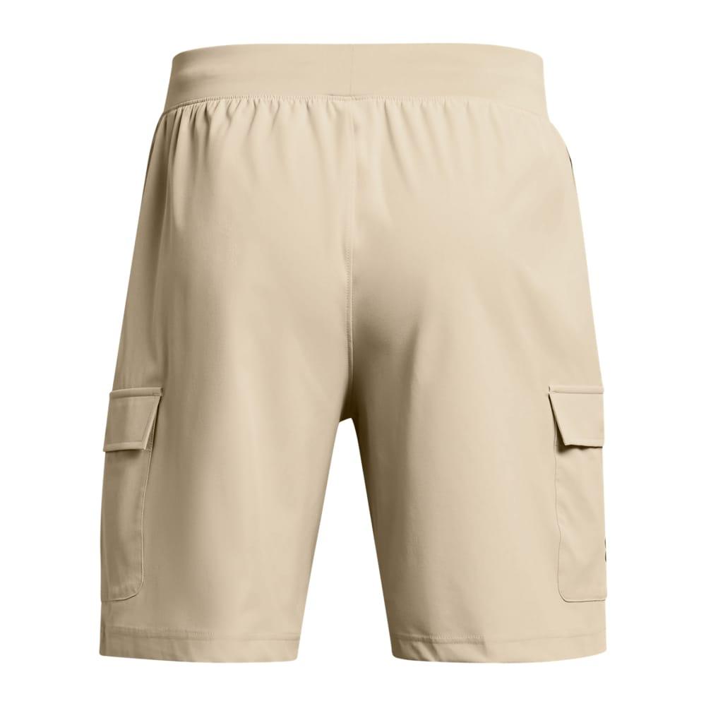 Brown - Back - Under Armour Mens Woven Stretch Cargo Shorts