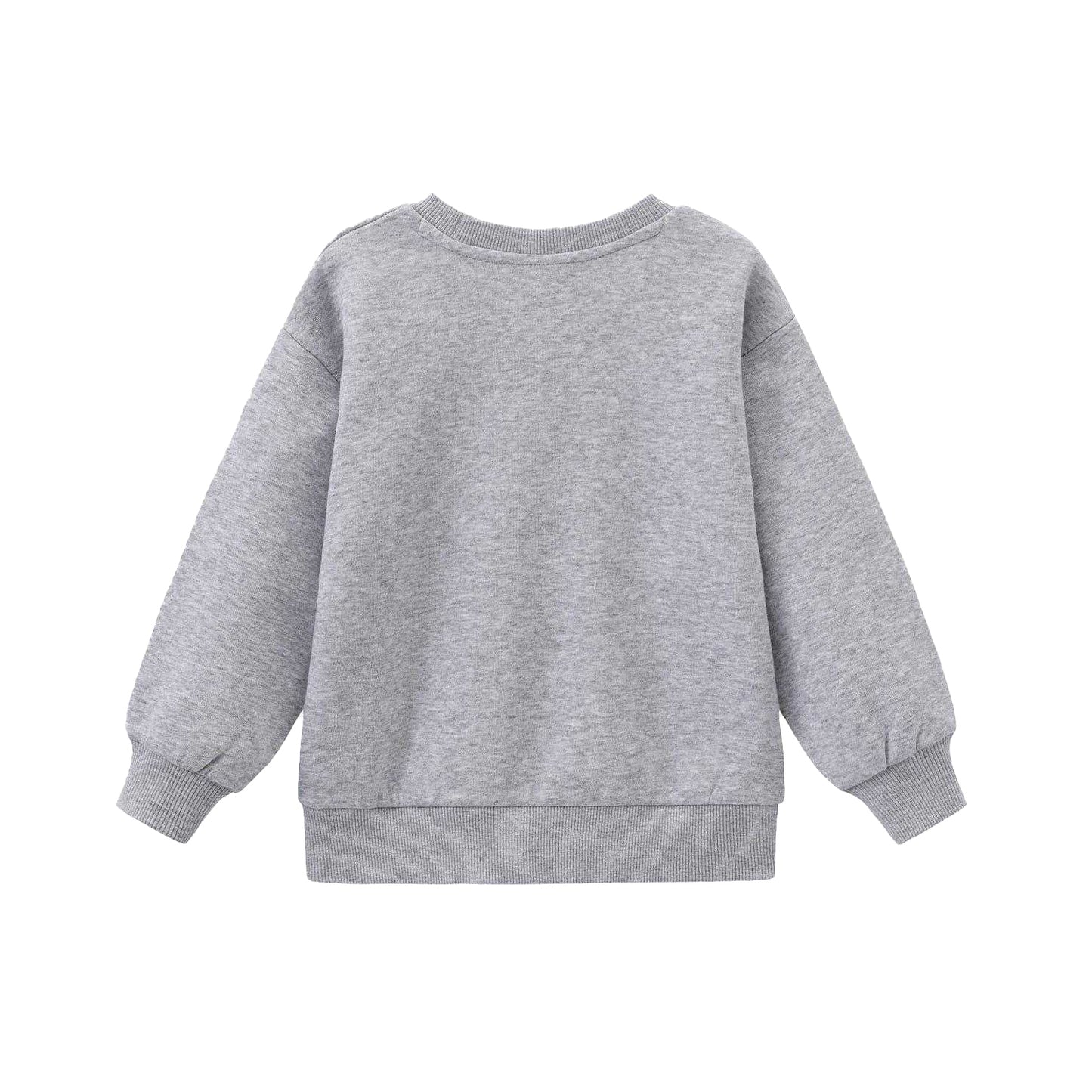 Black-Yellow - Back - Batman Boys Crew Logo Brushed Back Crew Neck Sweatshirt