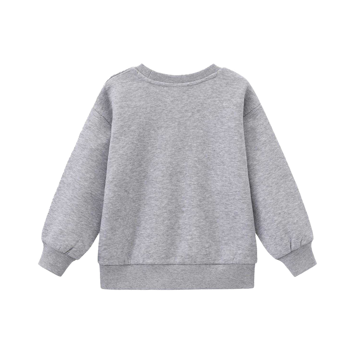 Black-Yellow - Back - Batman Boys Crew Logo Brushed Back Crew Neck Sweatshirt