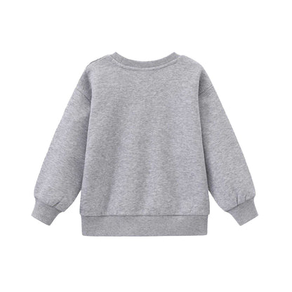 Black-Yellow - Back - Batman Boys Crew Logo Brushed Back Crew Neck Sweatshirt