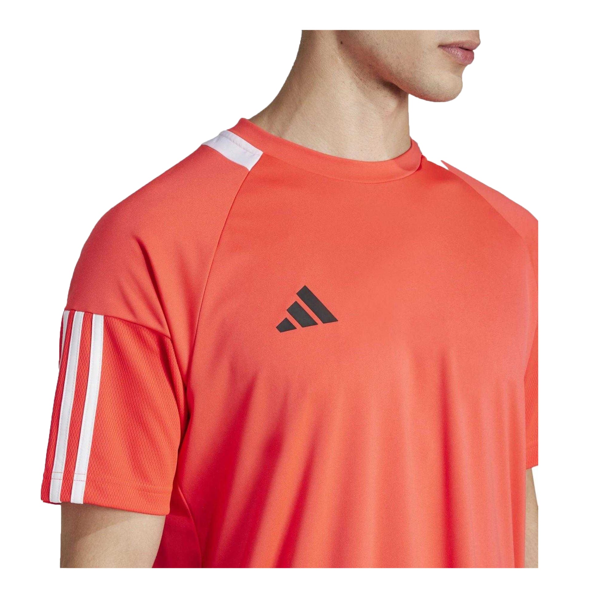 Lucid Red-White - Side - Adidas Mens Sereno T-Shirt
