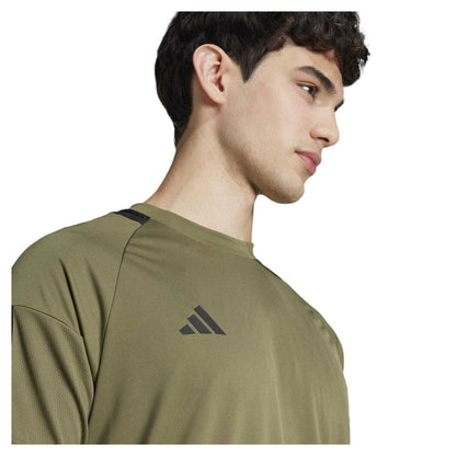 Olive Strata - Side - Adidas Mens Sereno T-Shirt