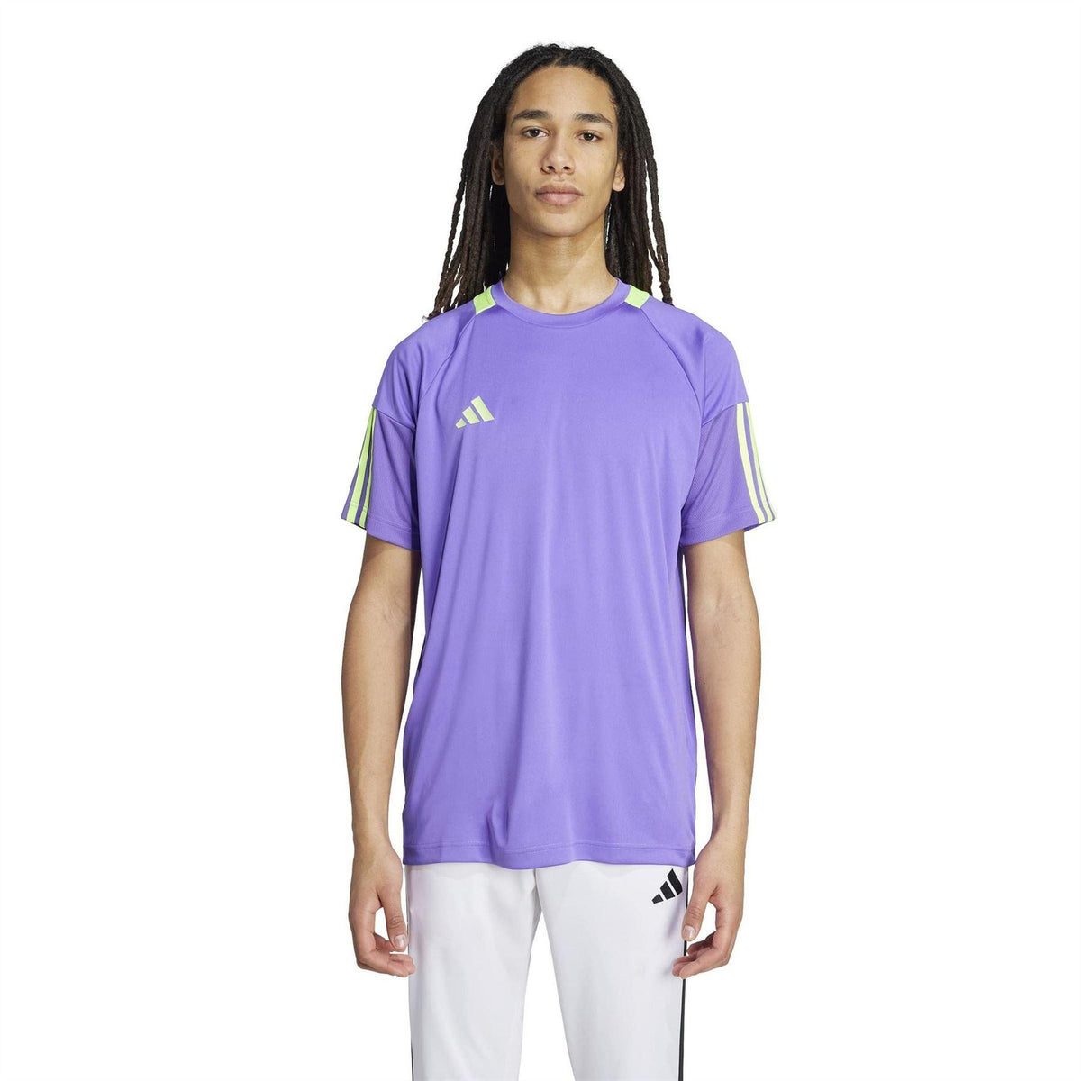Purple-Yellow - Back - Adidas Mens Sereno T-Shirt