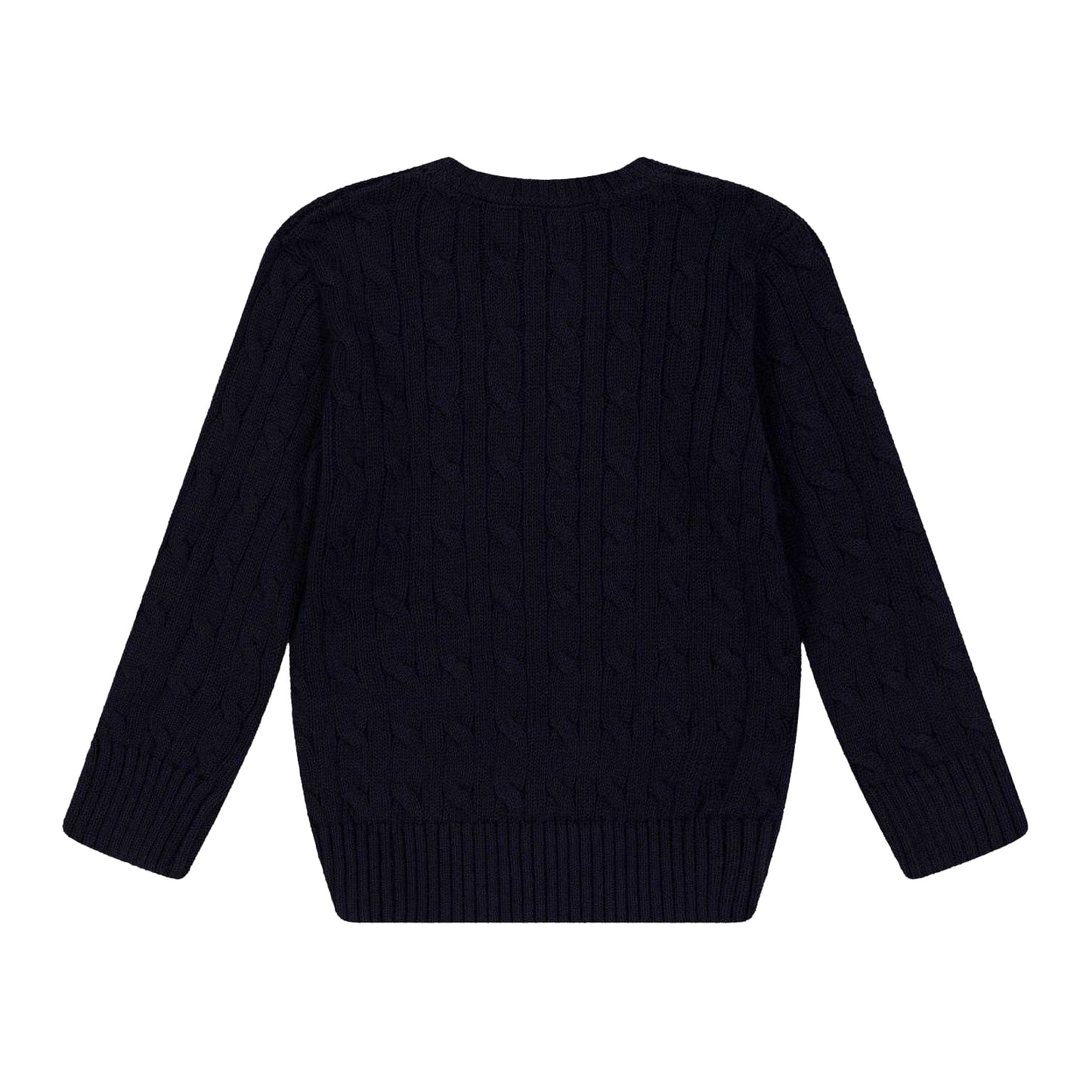 Navy - Back - Ralph Lauren Childrens-Kids Cable Knit Regular Jumper