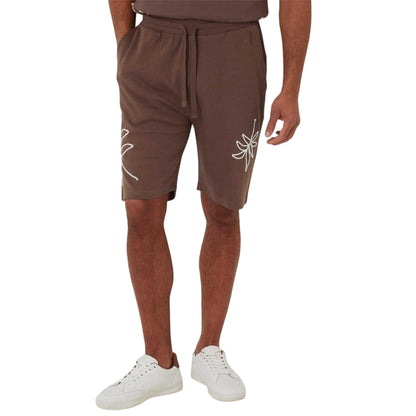 Mustang Brown - Front - Threadbare Mens Floral Pattern Shorts