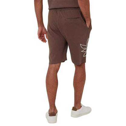 Mustang Brown - Back - Threadbare Mens Floral Pattern Shorts