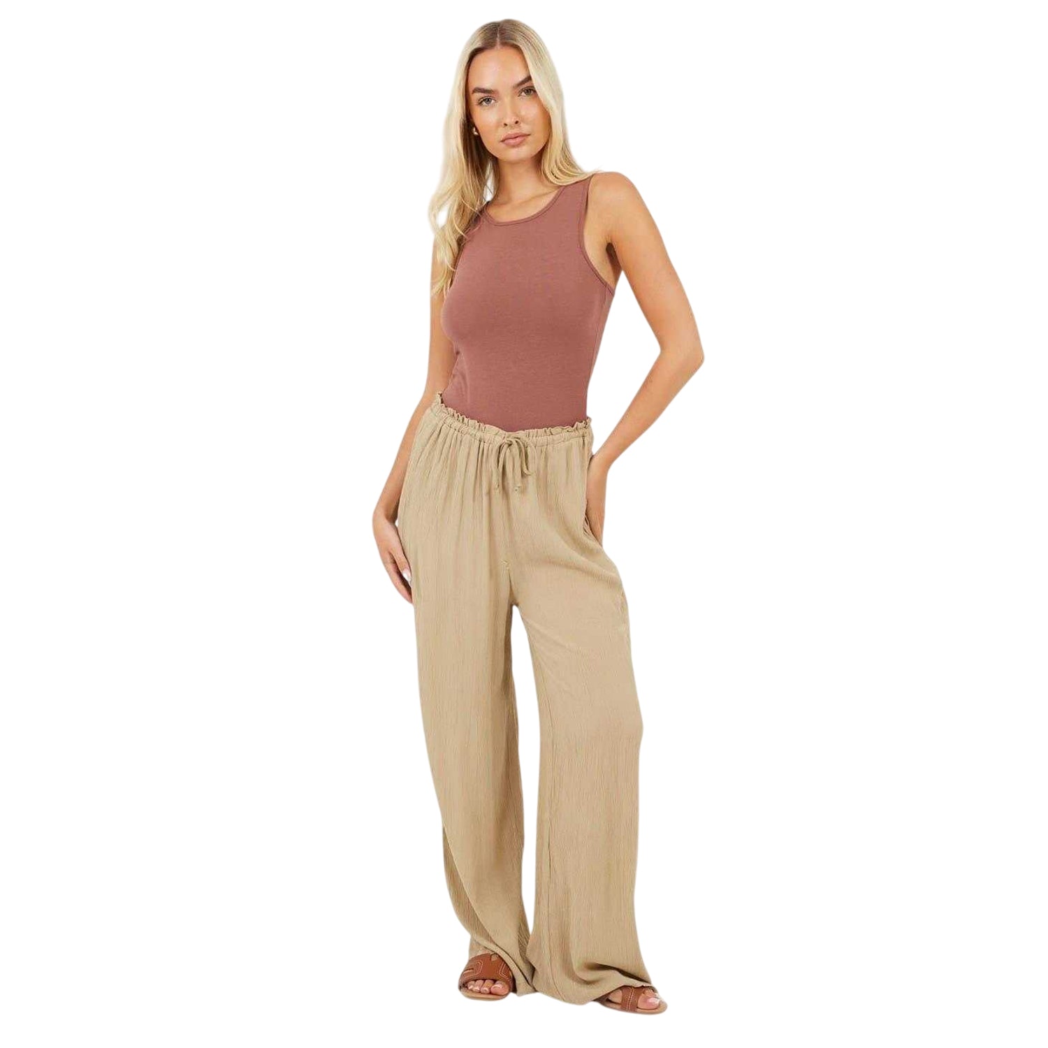 Dark Taupe - Side - Brave Soul Womens-Ladies Jersey Bodysuit