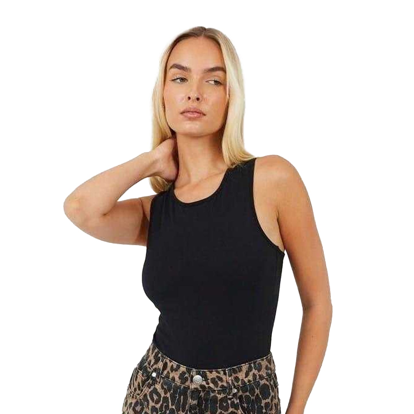 Black - Front - Brave Soul Womens-Ladies Jersey Bodysuit