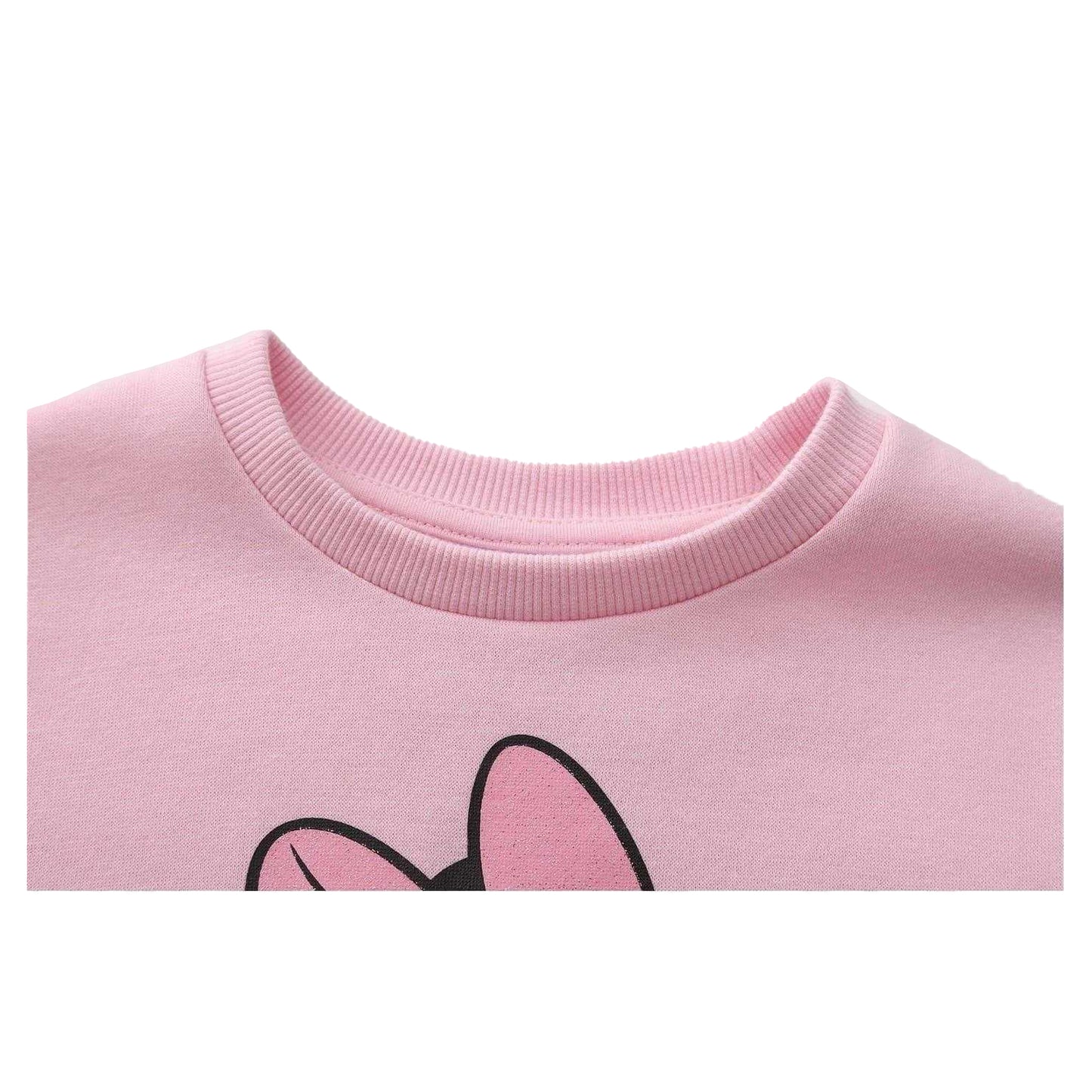 Pink - Side - Minnie Mouse Baby Girls Disney Comfort Sweatshirt