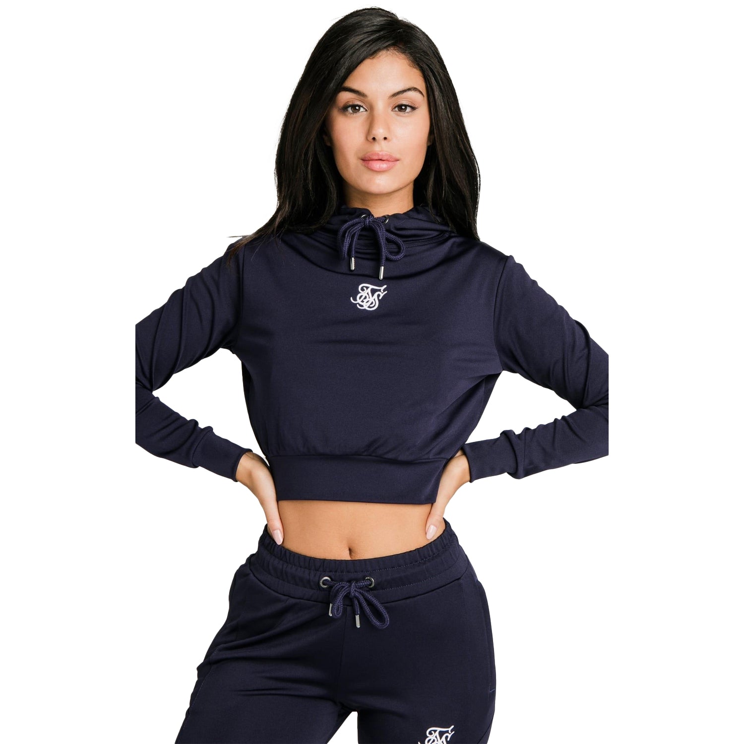 Blue - Front - SikSilk Womens-Ladies Essentials Track Top