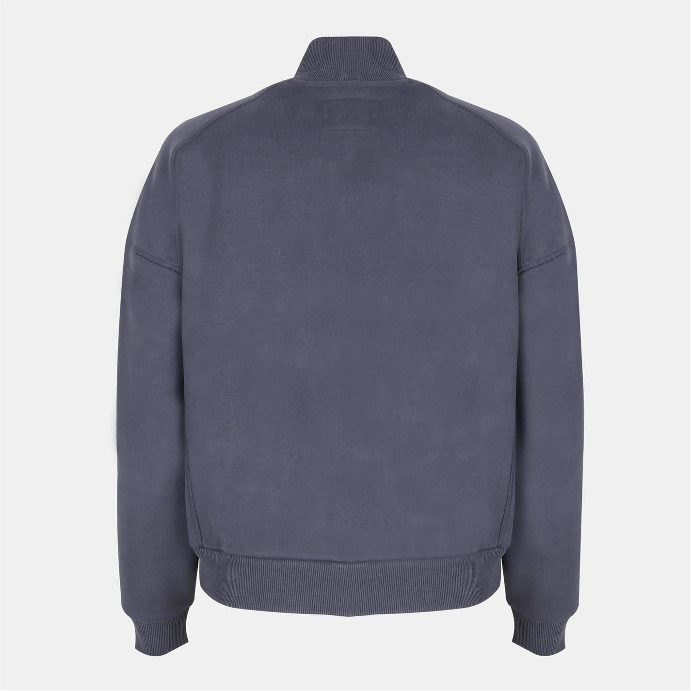 Navy - Back - Jack Wills Womens-Ladies Varsity Quarter Zip Sweatshirt