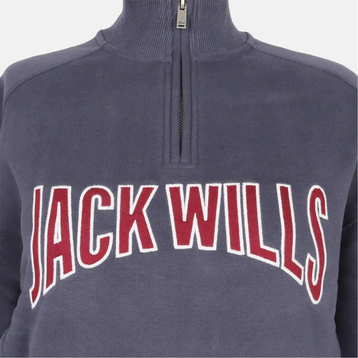 Navy - Lifestyle - Jack Wills Womens-Ladies Varsity Quarter Zip Sweatshirt