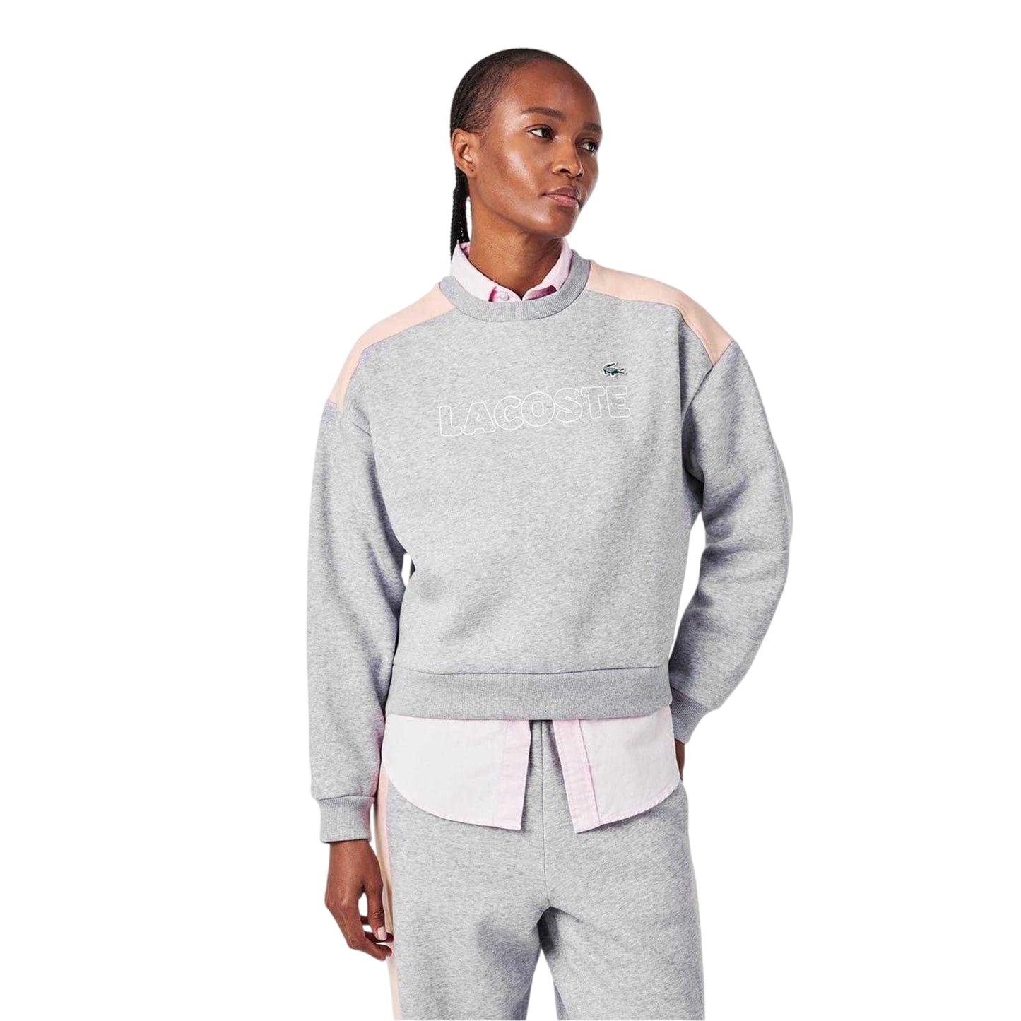 Silver - Lifestyle - Lacoste Womens-Ladies Relaxed Fit Sweatshirt