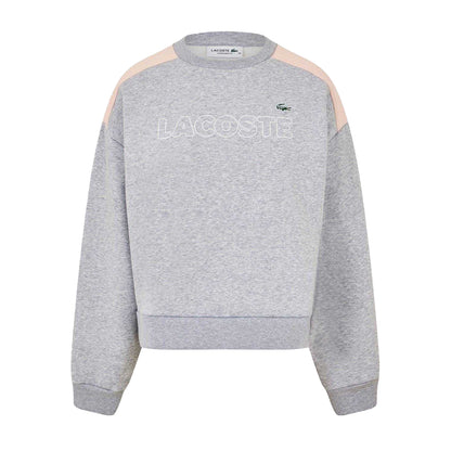 Silver - Front - Lacoste Womens-Ladies Relaxed Fit Sweatshirt