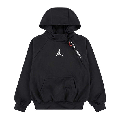 Black - Front - Nike Childrens-Kids Air Jordan Ease Fleece Drawstring Hoodie