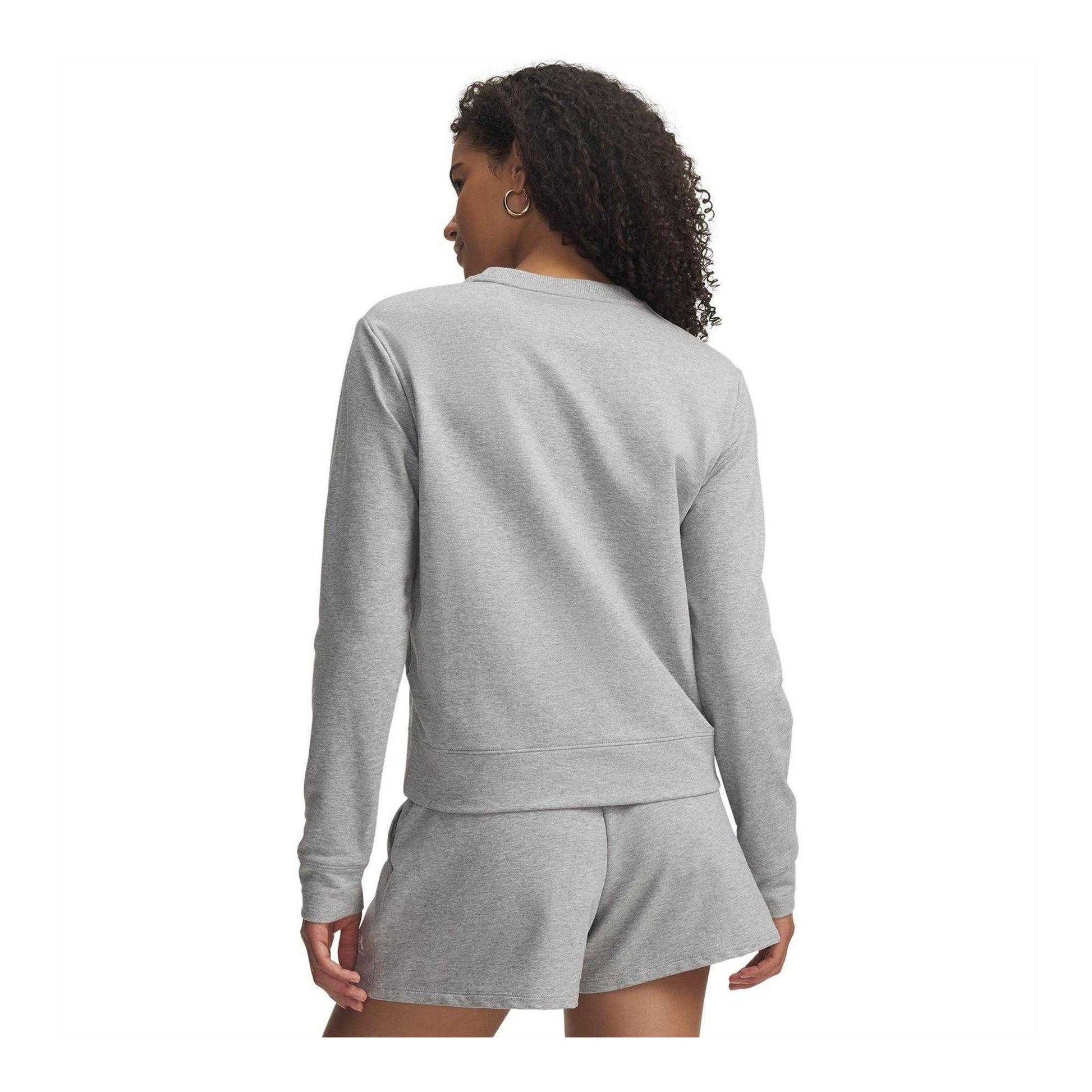 Frost Gray - Back - Under Armour Womens-Ladies Terry Towel Sweatshirt