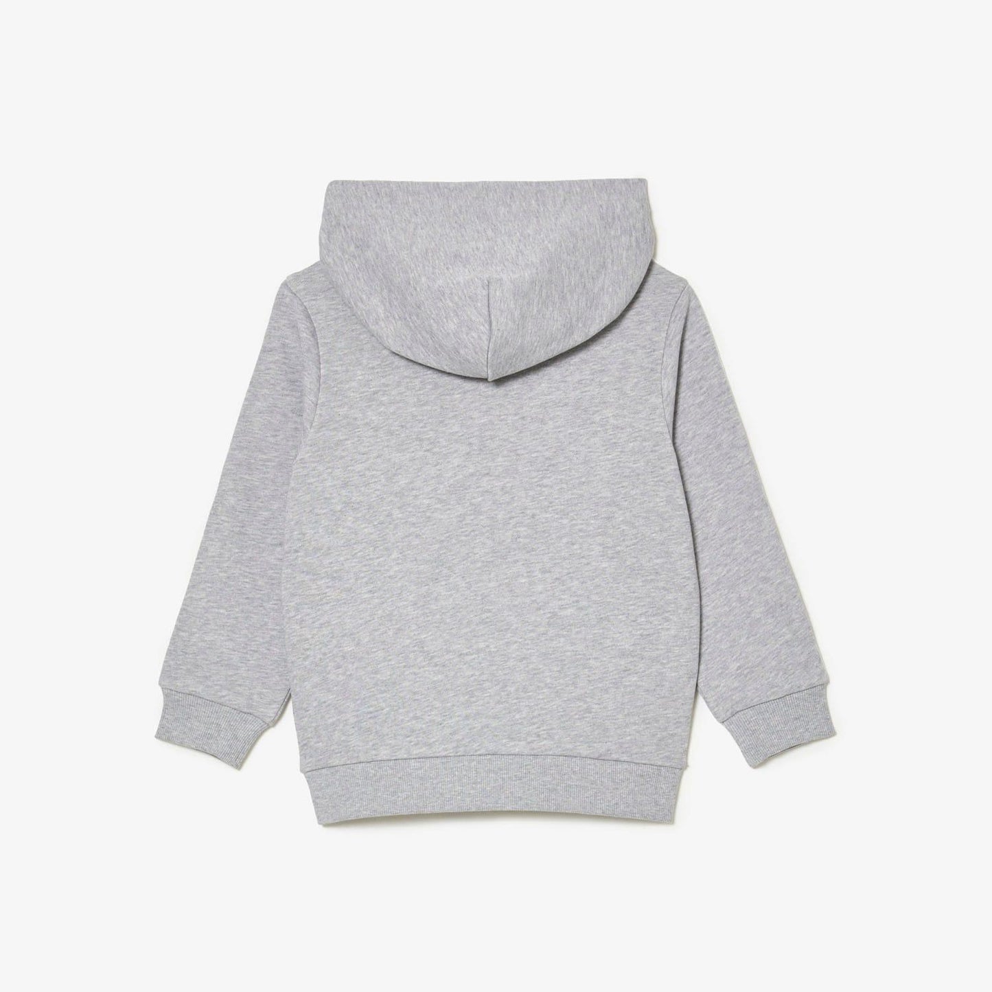 Grey - Side - Lacoste Childrens-Kids Cotton Fleece Hoodie