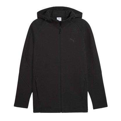 Puma Black - Front - Puma Mens Evostripe Full Zip Hoodie