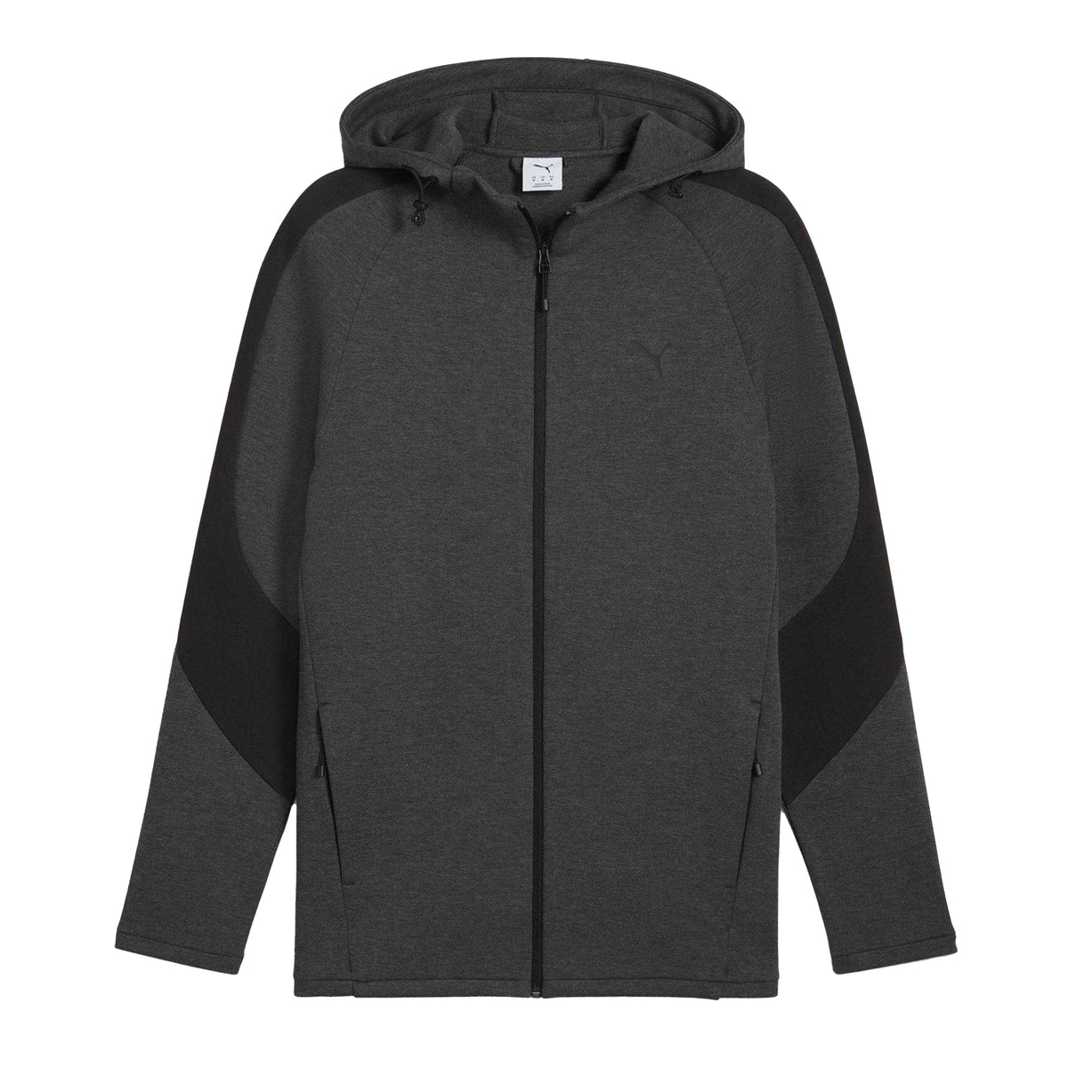 Dark Grey Heather - Front - Puma Mens Evostripe Full Zip Hoodie