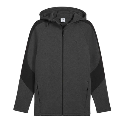 Dark Grey Heather - Front - Puma Mens Evostripe Full Zip Hoodie