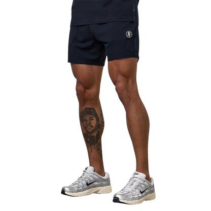 Navy - Side - Gym King Mens Pro 2.0 Cotton Shorts