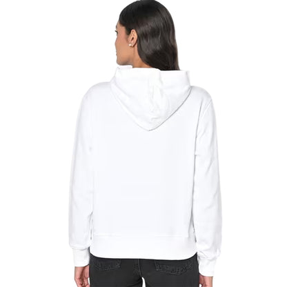 Bright White - Back - Calvin Klein Womens-Ladies Jeans Jersey Logo Hoodie