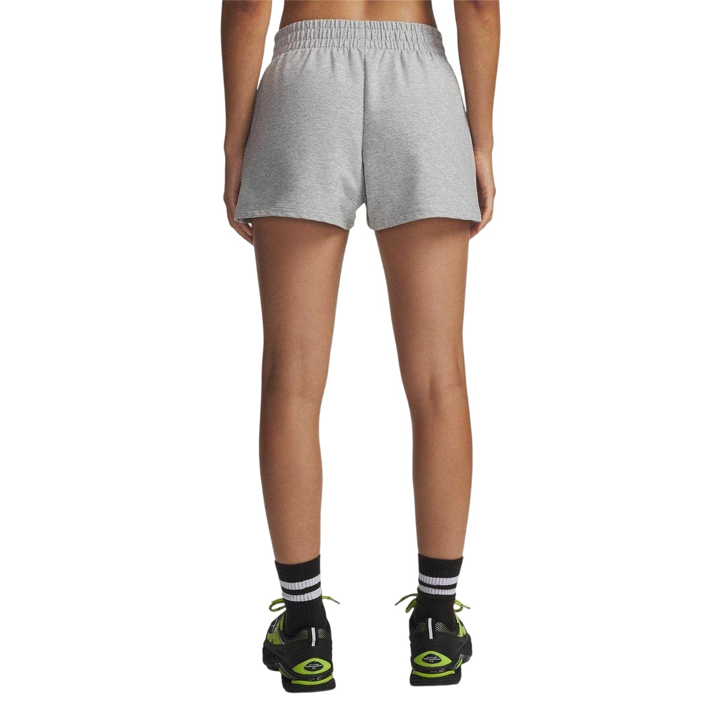 Grey - Back - Under Armour Womens-Ladies Terrycloth Shorts