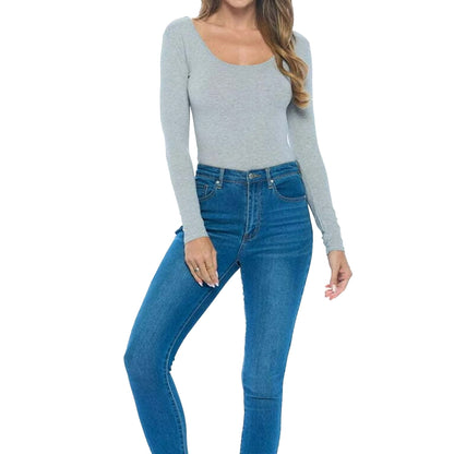 Grey Marl Marl - Side - Brave Soul Womens-Ladies Bodysuit