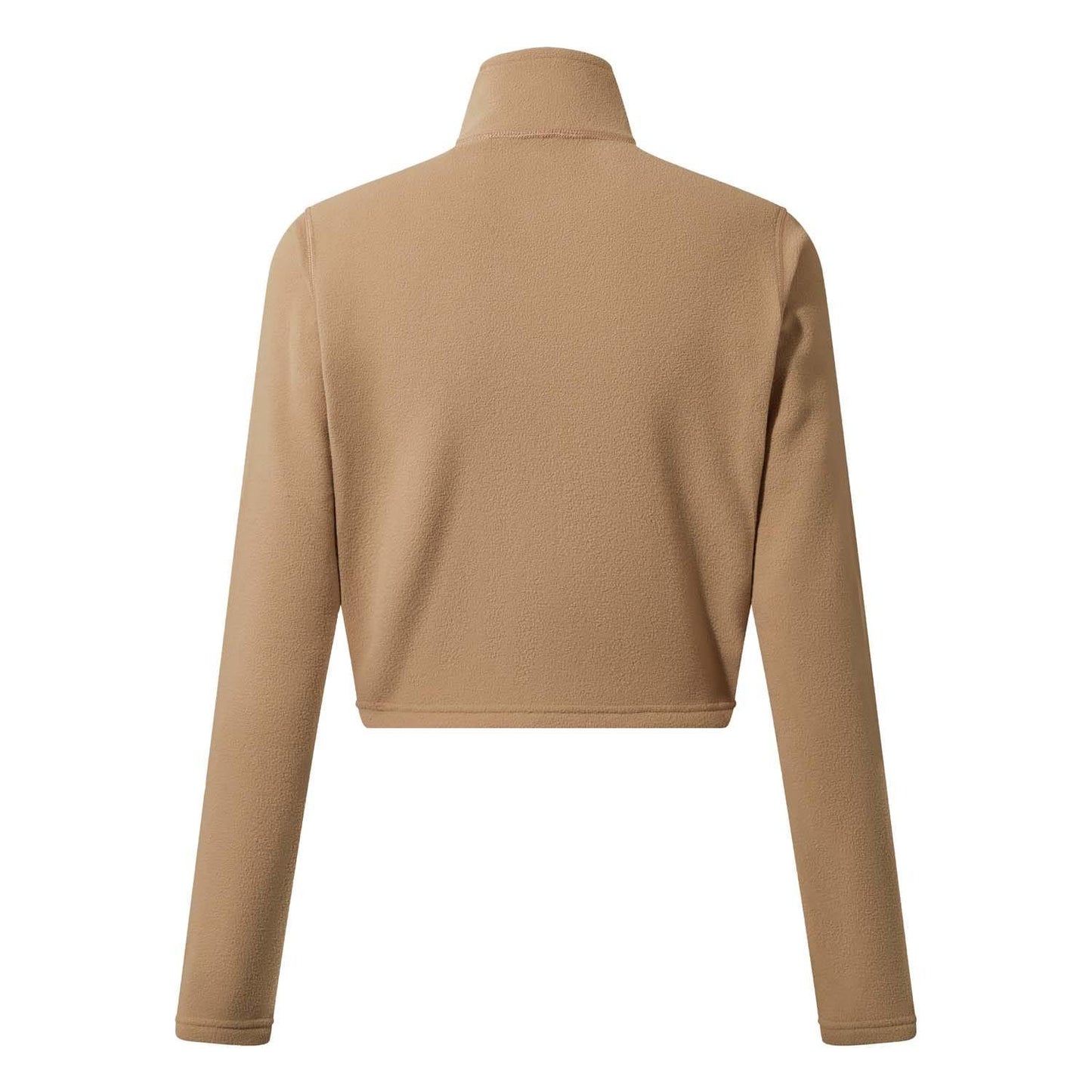 Beige - Back - Berghaus Womens-Ladies Urban Prism Fleece Half Zip Crop Top