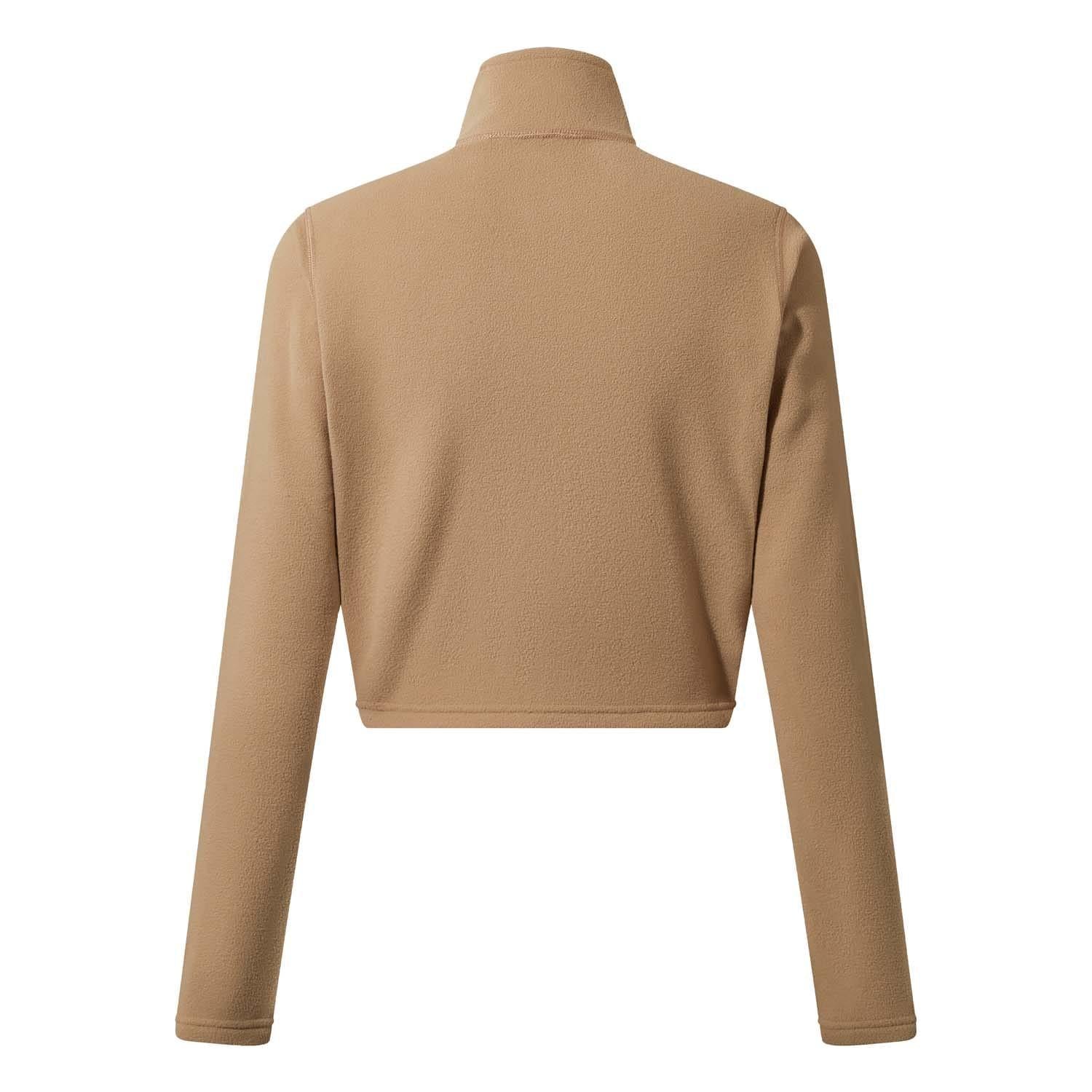 Beige - Back - Berghaus Womens-Ladies Urban Prism Fleece Half Zip Crop Top