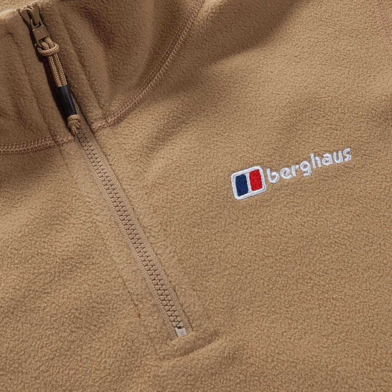 Beige - Side - Berghaus Womens-Ladies Urban Prism Fleece Half Zip Crop Top