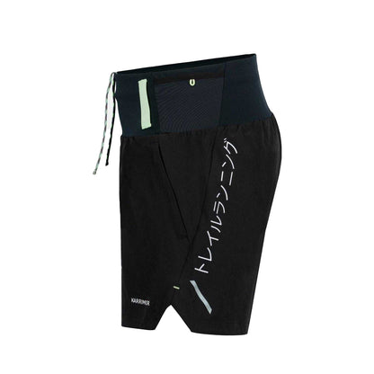 Black - Side - Karrimor Womens-Ladies Trail Lightweight Running Shorts