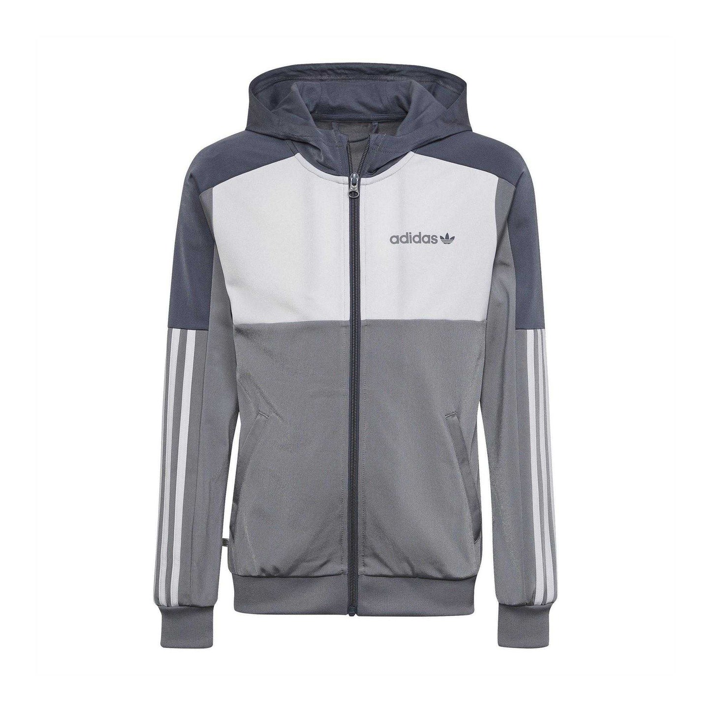 Grey - Front - Adidas Boys Originals Tracksuit Top