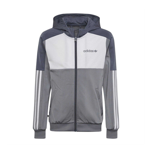 Grey - Front - Adidas Boys Originals Tracksuit Top